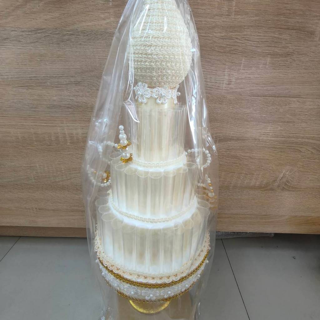พุ่มกฐิน ต้นกฐิน ต้นผ้าป่า งานสวย สำหรับงานบุญกฐิน ทอดผ้าป่า ใส่ธนบัตรได้ 60 ใบ ราคาชุดละ