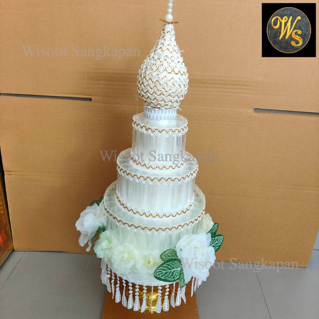ต้นกฐิน พุ่มกฐิน ต้นผ้าป่า งานสวย สำหรับงานบุญกฐิน ทอดผ้าป่า คละลายตกแต่ง ใส่ธนบัตรได้ 58-60 ใบ ราคาชุดละ
