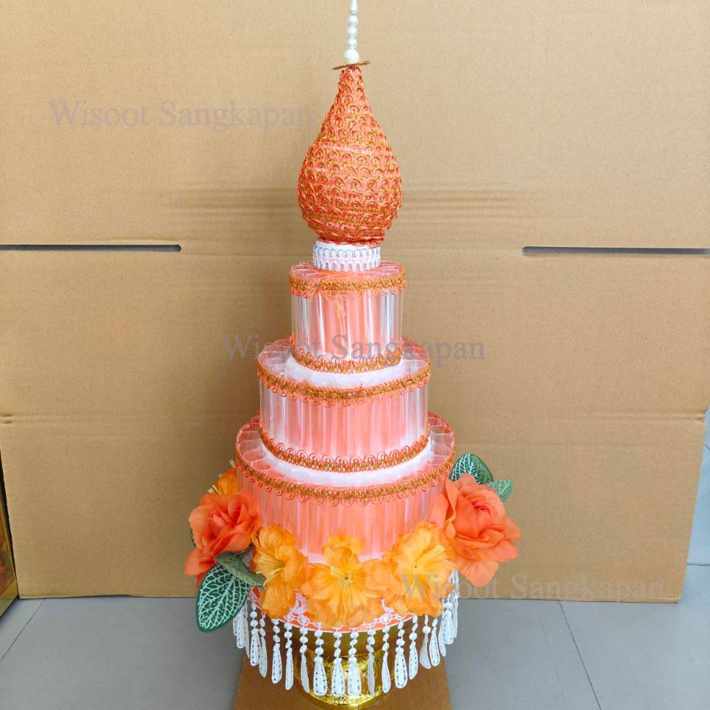 ต้นกฐิน พุ่มกฐิน ต้นผ้าป่า งานสวย สำหรับงานบุญกฐิน ทอดผ้าป่า คละลายตกแต่ง ใส่ธนบัตรได้ 58-60 ใบ ราคาชุดละ