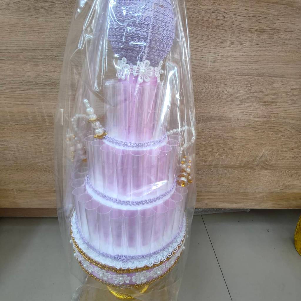 พุ่มกฐิน ต้นกฐิน ต้นผ้าป่า งานสวย สำหรับงานบุญกฐิน ทอดผ้าป่า ใส่ธนบัตรได้ 60 ใบ ราคาชุดละ