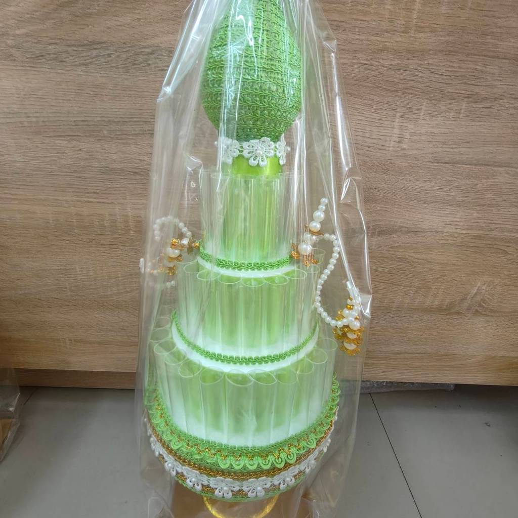 พุ่มกฐิน ต้นกฐิน ต้นผ้าป่า งานสวย สำหรับงานบุญกฐิน ทอดผ้าป่า ใส่ธนบัตรได้ 60 ใบ ราคาชุดละ