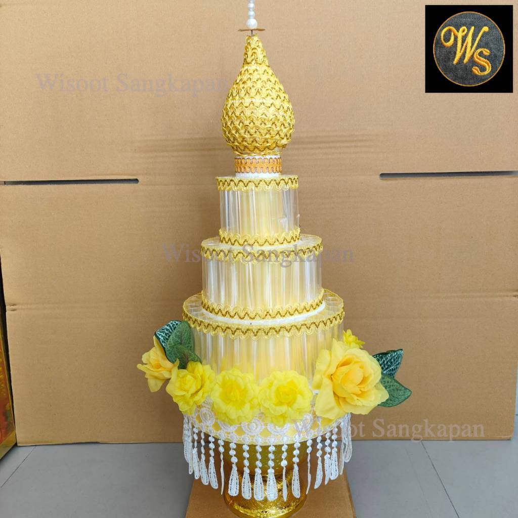 ต้นกฐิน พุ่มกฐิน ต้นผ้าป่า งานสวย สำหรับงานบุญกฐิน ทอดผ้าป่า คละลายตกแต่ง ใส่ธนบัตรได้ 58-60 ใบ ราคาชุดละ