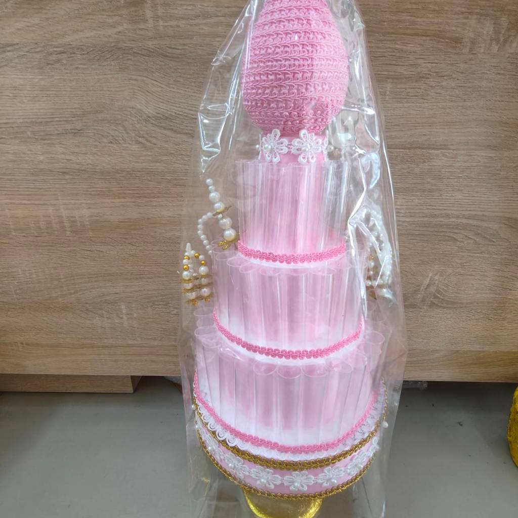 พุ่มกฐิน ต้นกฐิน ต้นผ้าป่า งานสวย สำหรับงานบุญกฐิน ทอดผ้าป่า ใส่ธนบัตรได้ 60 ใบ ราคาชุดละ