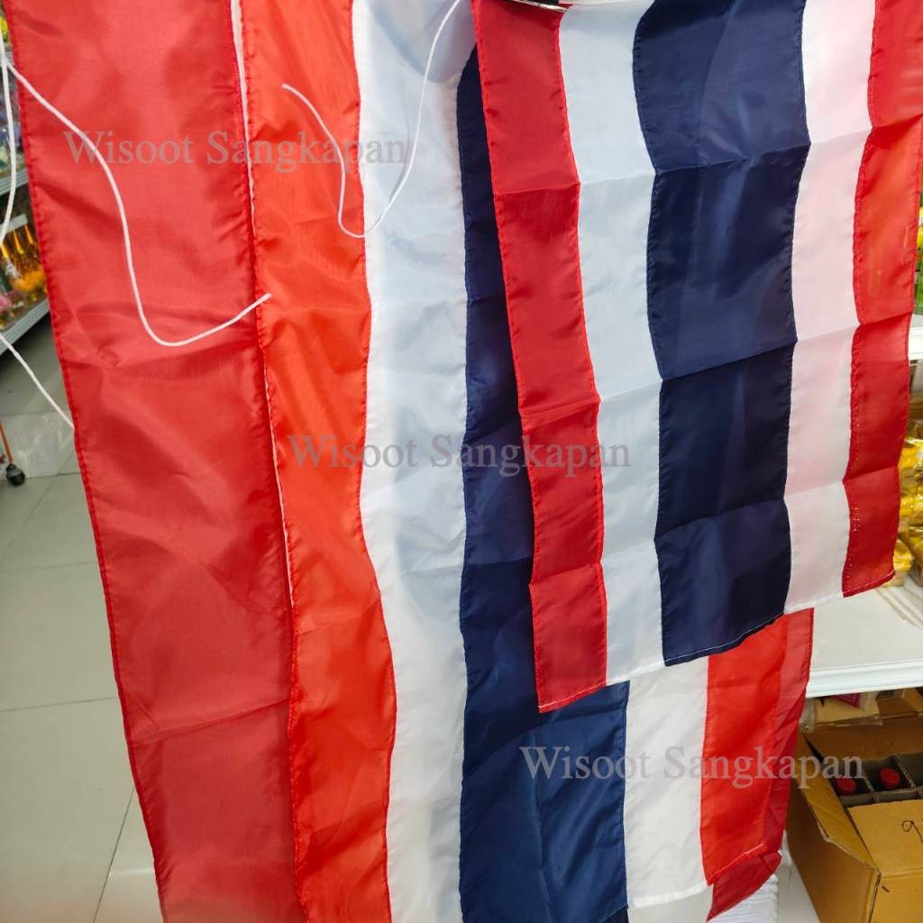 ธงชาติ ธงชาติไทย มีให้เลือกหลายขนาด ผ้าร่ม