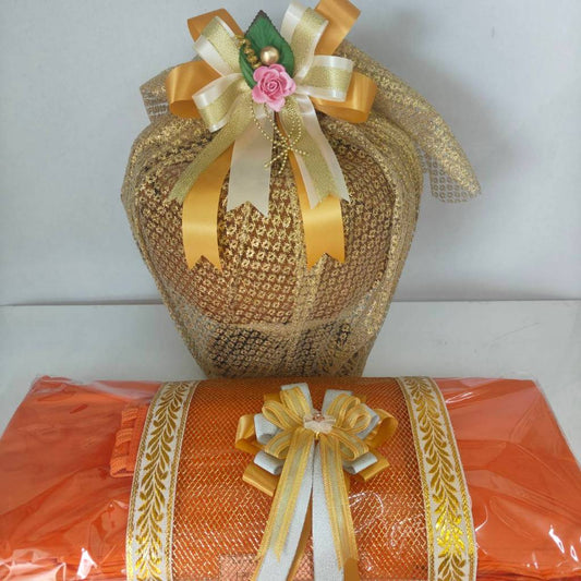 ชุดสังฆทาน เศรษฐีอิ่มบุญ 1 ชุด มี 2 ชิ้น บาตรสแตนเลสครบชุด/ผ้าไตรครอง 5 ขันธ์ มัสลิน ขนาด 1.90 ม. ครบชุด (ราคาชุดละ)